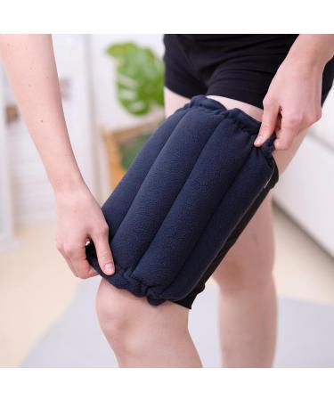 Zhu-Zhu Microwavable Knee & Leg Pad | Navy Fleece Wheat Bag for Pain Relief - Buy Online on GoSupps.com