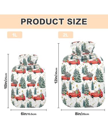 Retro Truck Christmas Heat Bottle - 1L Hot Water Bottle for Pain Relief & Menstrual Comfort | International Shipping - Buy Online on GoSupps.com