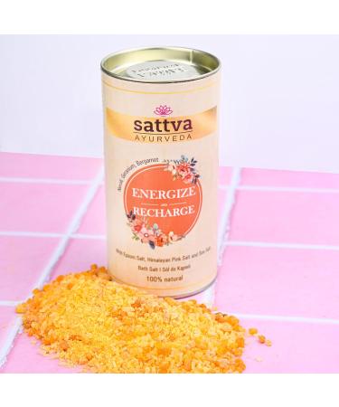 Sattva Energize & Recharge Bath Salt and Foot Bath Salt Relaxation Bath with Bergamot Fragrance 100% Natural Bath Crystals from Epsom Salt Himalayan Salt and Sea Salt for Men and Women 300 g - Buy Online on GoSupps.com
