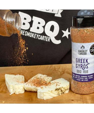Greek Gyros BBQ Rub Shaker | The Smokey Carter | Create that authentic Greek street food at home | Gyro shawarma seasoning for kebabs and rotisserie - Buy Online on GoSupps.com