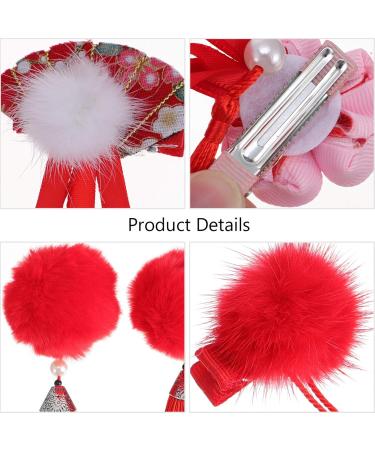 Lurrose 7 Pairs Chinese Spring Festival Hair Clips Hair Pins Hair Barrettes Chinese New Years Hair Accessories - Buy Online on GoSupps.com