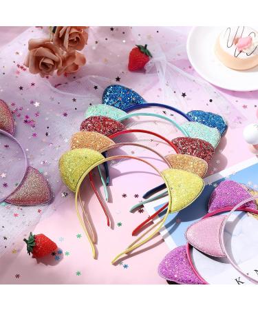 Janinka 30 Pcs Glitter Sequin Cat Ears Headband Set for Girls - Shiny Kitty Hairbands for Women & Girls - Ideal for Daily Wear, Birthdays & Party Decor - Buy Online on GoSupps.com