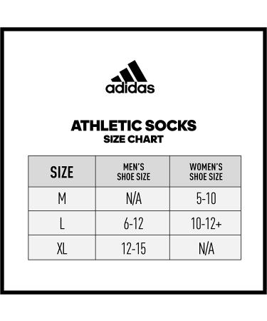adidas Athletic Crew Socks 6-Pack - Medium Black/Aluminum - Buy Online on GoSupps.com