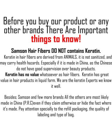 Refill kit Hair Fiber By Samson XLarge 50 Grams Hide Hair Loss and Hair Transplant Natural Looking Results Made in USA Hair Loss Concealer (Dark Brown) - Buy Online on GoSupps.com