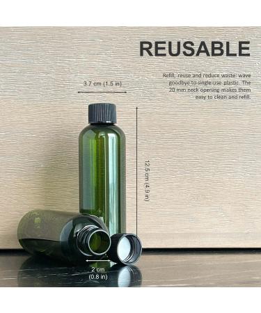 5 x 100ml Recycled Plastic Bottles - Refillable Travel Containers for Toiletries Liquids & Cosmetics | BPA-Free Airline Safe - Buy Online on GoSupps.com