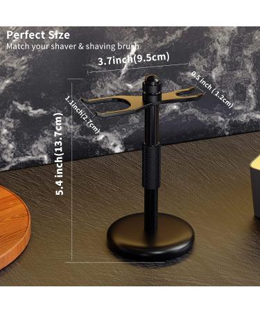Favali Razor Plane Stand - Dark Chrome Shaving Brush Holder for Safety Cartridge & Disposable Razors - Shaving Rack Bracket - Buy Online on GoSupps.com