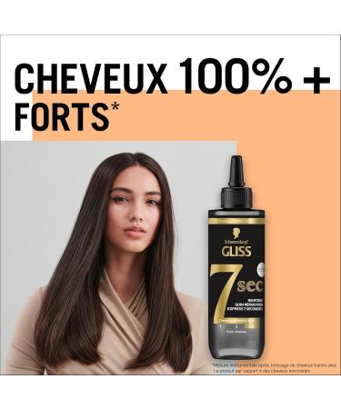 Schwarzkopf - Gliss - 7 Second Express Repair Treatment - Ultimate Repair - Dry and Damaged Hair - Shine and Resistance - Liquid Keratin and Black Pearl Serum - 200 ml - Buy Online on GoSupps.com