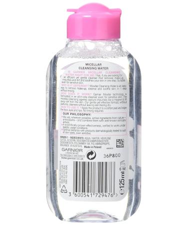 Garnier Peau Naturals Micellar Water Makeup Remover 125ml - Gentle Cleansing for All Skin Types | International Shipping Available - Buy Online on GoSupps.com