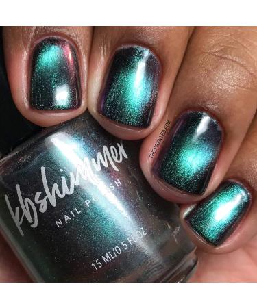 KBShimmer Spaced Out Multichrome Magnetic Nail Polish 0.5 oz - Black Purple Silver - Full Sized Bottle 0.51 Fl Oz - Buy Online on GoSupps.com