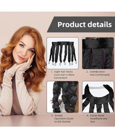 Octopus Heatless Curling Rod - Soft No Heat Hair Curlers for DIY Styling (Black) - Buy Online on GoSupps.com