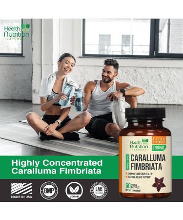Caralluma Fimbriata Extract 1200mg - Natural Weight Loss Support for Men and Women - 60 Vegan Capsules - Buy Online on GoSupps.com