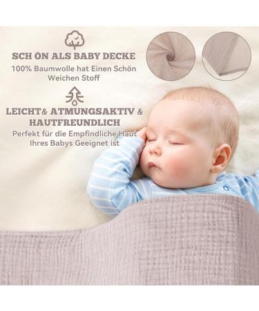 Euioovm Silent Scarf Breastfeeding Cover - Soft Cotton Multi-Purpose Apron & Sun Protection - Light Brown - Buy Online on GoSupps.com