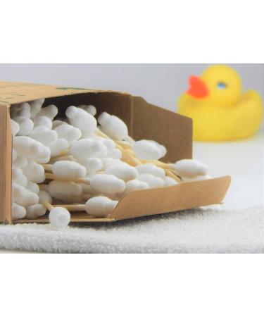 LEAF BOAT Biodegradable Cotton Buds 78 Pieces | Eco-Friendly Vegan Ear & Makeup Cleaning | GOTS Certified | Recycled Packaging | Plastic-Free - Buy Online on GoSupps.com