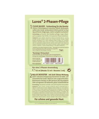 Luvos Wellness and Beauty Relax Booster Clean Mask - Revitalize Skin (2x7.5 ml) | Buy Internationally - Buy Online on GoSupps.com