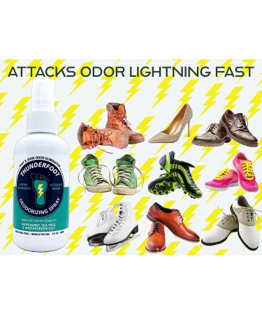 Thunderfoot Natural Shoe Deodorizing Spray - Mint Scent - 4 oz - Buy Online on GoSupps.com