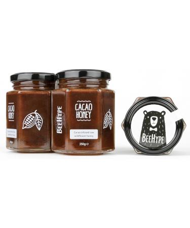 BeeHype Cacao Honey - Low-Calorie Alternative | No Palm Oil or Refined Sugars | Vegetarian, Nut & Dairy-Free - 250g - Buy Online on GoSupps.com