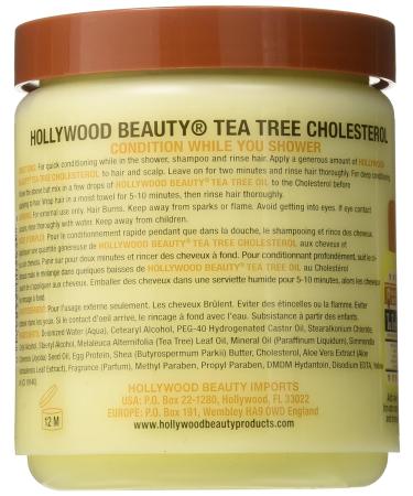 Hollywood Beauty Tea Tree Cholesterol with Shea Butter & Aloe 20 oz - Green - Buy Online on GoSupps.com