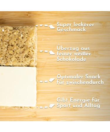 FoodTastic Power Cake Weisse Chocolate - Delicious Handmade Oat Bar | 10 x 120g Flapjack Energy Seals - Buy Online on GoSupps.com