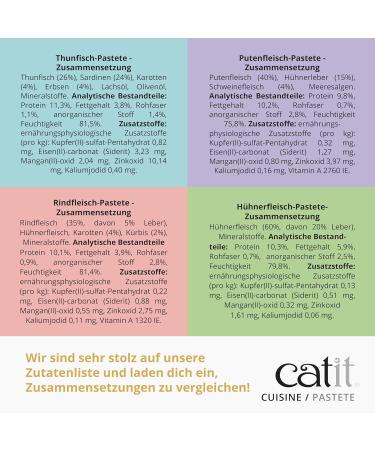 Catit Cuisine Cat Food Tuna & Sardines Pat Complete Food 95 g Grain Free High Fish Content - Buy Online on GoSupps.com