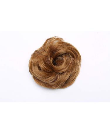 Coffee Brown Messy Hair Bun Scrunchie Extension - 40g | Wavy Curly Updo Chignons Hairpiece - Buy Online on GoSupps.com