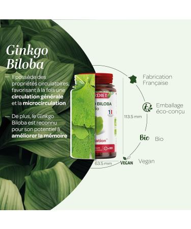 Super diet - Ginkgo biloba - tablets 80 - The ally of memory 100% organic - Buy Online on GoSupps.com