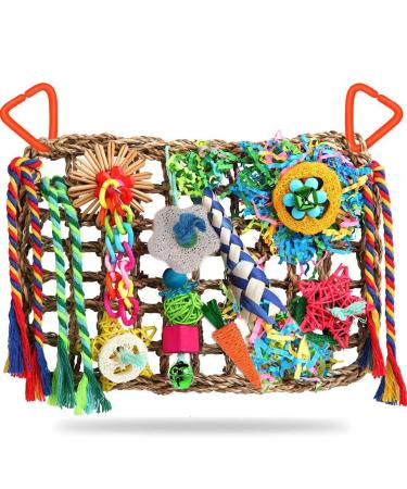 Wellensing toy parrot player Colorful natural safe wood block swing for chewing for all parrots & bird (red) - Buy Online on GoSupps.com