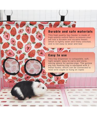 Rabbit Hay Feeder Hanging Hay Feeding Bag Rabbit Hay Feeder Bag Foldable Hay Storage Bag for Rabbit Guinea Pig Hamster Chinchilla (L) - Buy Online on GoSupps.com