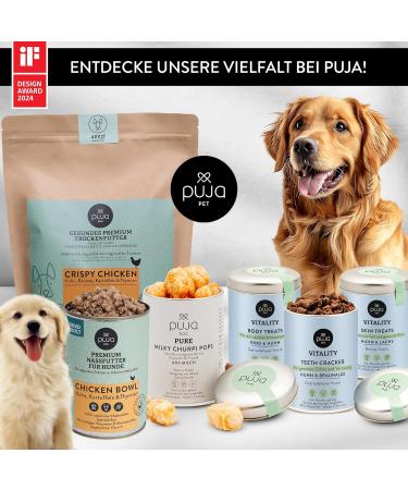 PUJA Wet dog food - 400 g - Food quality - 100% natural and regional - No preservatives - Rich in chicken meat - Buy Online on GoSupps.com