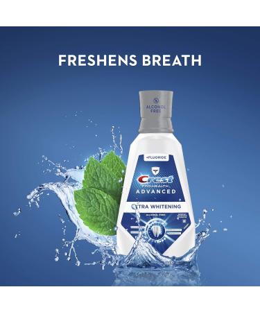 Crest ProHealth Advanced Alcohol Free Mouthwash - Extra Whitening Energizing Mint 32 fl oz | International Shipping Available - Buy Online on GoSupps.com