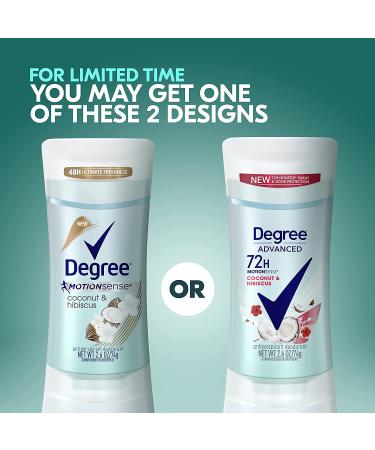 Degree 72-Hour Coconut & Hibiscus Women's Antiperspirant Deodorant - 4-Pack with MotionSense Technology - Buy Online on GoSupps.com