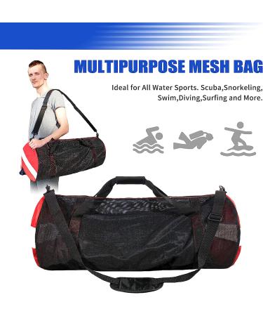 Sports Duffle Bag  Extra Large Mesh Dive Beach Bags and Totes with Shoulder Strap for Scuba Diving and Snorkeling Gear & Equipment  Wet Swimming  Travel  and Gym Workout Large-Red - Buy Online on GoSupps.com