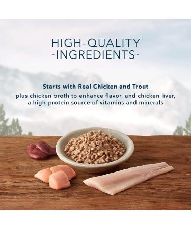 Blue Buffalo Wilderness Wild Delights Natural Wet Cat Food Chicken & Trout Minced 5.5oz (Pack of 24) Large Cans Minced Chicken & Trout - Buy Online on GoSupps.com