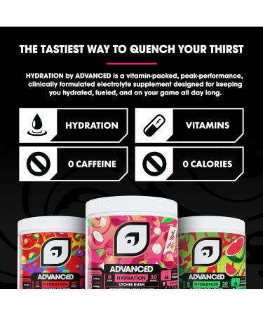 Hydration by ADVANCED: Electrolyte Drink Mix - Caffeine Free Zero Calories Sugar Free Keto Friendly - Lemonade Flavor (30 Servings - Buy Online on GoSupps.com
