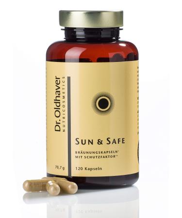 Dr. Oldhaver Sun & Safe tanning capsules beta-carotene tablets with UV protection capsules for a naturally tanned complexion 120 capsules - Buy Online on GoSupps.com