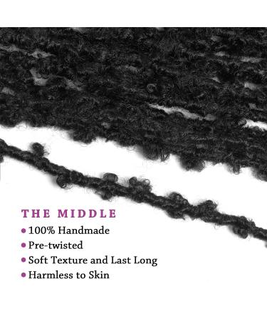 Bileaf Butterfly Locs Crochet Hair 14 Inch 6 Pack - Pre-looped Distressed Butterfly Faux Locs for Black Women - Soft Natural Black Crochet Hair - 1B Color - 14 Inch Length - Buy Online on GoSupps.com