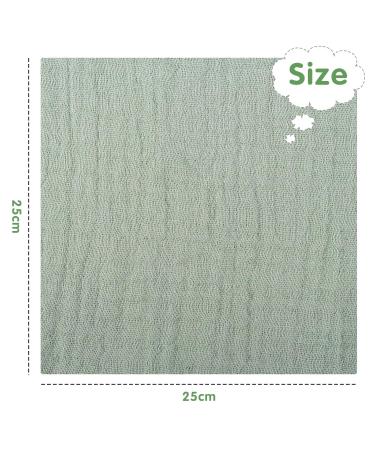 10-Piece Baby Muslin Washcloth & Towel Set - Soft 100% Cotton Reusable for Newborns | 23x23cm Face & Bath Towels - Buy Online on GoSupps.com