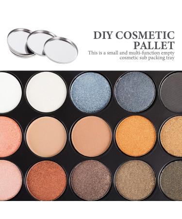 20pcs Metal Makeup Eyeshadow Jars & Palettes - Magnetic Cosmetic Plates for Lipstick Blush and Watercolor | Perfect Empty Pigment Holders - Buy Online on GoSupps.com