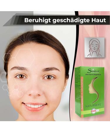  Skineco Natural soap | Sustainable goat milk soap with aloe vera | Soap for dry skin | Body soap | Handmade natural cosmetics | Facial cleansing | Clear skin | Gentle solid shower gel - Buy Online on GoSupps.com