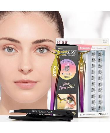 14mm Voluminous False Lash Clusters Kit - Reusable Easy Application with Tweezers | Perfect Eye-Catching Look - Buy Online on GoSupps.com