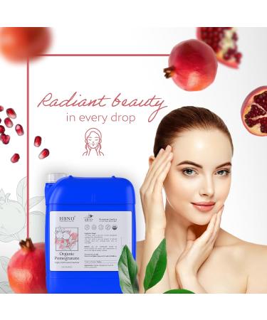 HBNO Organic Pomegranate Oil - 8.8 lbs (4kg) - Ideal for Shampoos Conditioners Lip balms Face wash Lotions and Skin care products. - Buy Online on GoSupps.com