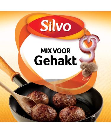 SILVO - Mix for Minced meat 40 grams the original mix for minced meat and tastiest! Ground Beef Spice Mix 40gr (Gehakt) | 6 pack