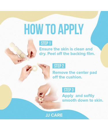 JJ CARE Callus Cushions (Pack of 50) - Round Callus Pads for Bottom of Foot - Soft Felt Foot Pads for Women - Pain Relief & Foot Care - Buy Online on GoSupps.com