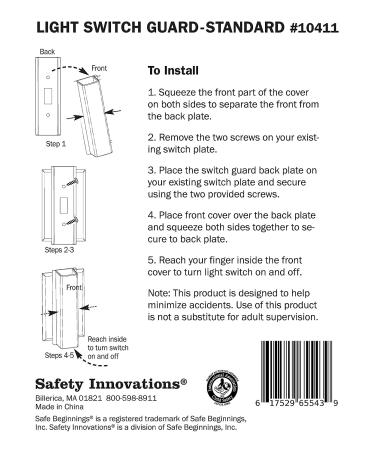 Child Proof Light Switch Guard - Toggle Style Switches | Easy Installation - Buy Online on GoSupps.com