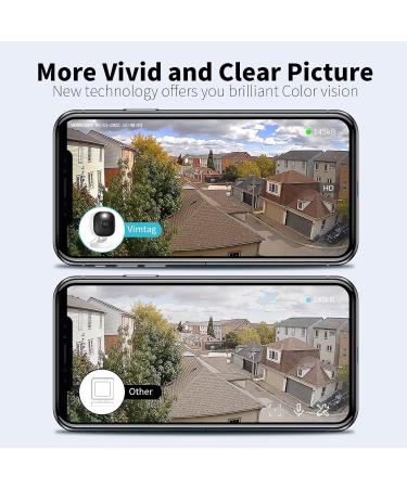 Vimtag Mini G3 Outdoor Security Camera with AI Human Detection - Full-Color Night Vision, Weather-Resistant, Alexa Compatible - White 1Pack - Buy Online on GoSupps.com