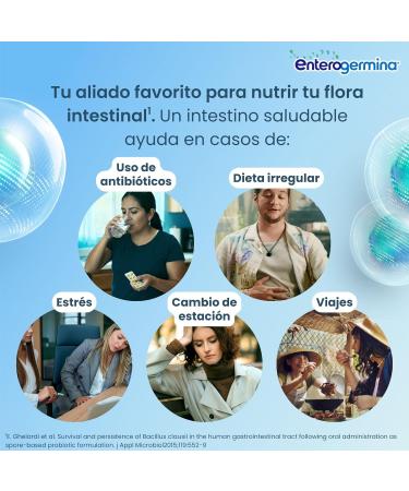 Buy Enterogermina Probiotics Bacillus Clausii Suspension - 4 Trillion UFC 10 Ampoules (5ml each) | Fast International Shipping - Buy Online on GoSupps.com