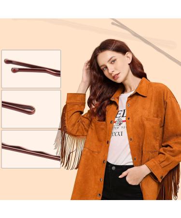100pcs Brown Bobby Pins 6cm for Thick Hair | Long Kirby Grips with Storage Box | Hair Accessories for Women | Ideal for Makeup & Hair Styling - Buy Online on GoSupps.com