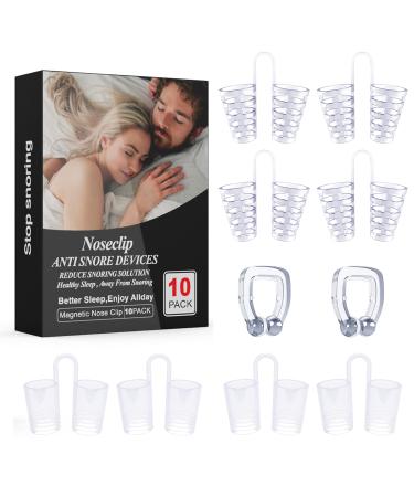 Snoring Solution,2 Magnetic Nose Clips,8 Nasal Dilators Silicone Nasal Clips,Anti Snoring Devices,Snoring Solution,Restful Sleeping at Night for Men and Women