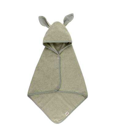 Bibs Hoodie Towel 0-2 years soft premium 100% organic OEKO-TEX certified cotton terry perfect after bath times with its super absorbent material Sage Sage Hoodie Towel