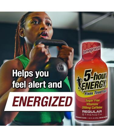 5-hour ENERGY Regular Strength Energy Shot  -  Pomegranate Regular Strength -  24 Count - 1.93 Oz  - Buy Online on GoSupps.com