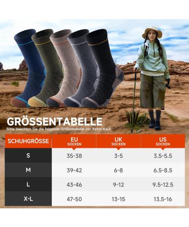 Alaplus Merino Socks - Professional Thermal Hiking & Trekking Socks for Men | Warm Breathable & Padded | 3 Pairs (39-42) - Winter Sports Essentials - Australia - Buy Online on GoSupps.com